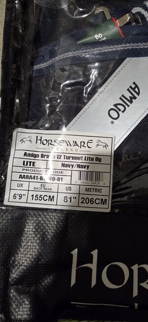 Horseware Amigo Bravo 12 Turnout Lite 0g 155cm navy, Horseware Amigo , Jacqueline, Horse Blankets, Sheets & Coolers, Oststeinbek, Image 3