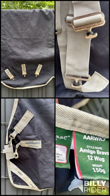 Horseware Amigo Bravo 12 Wug 150g 140cm, Horseware Amigo Bravo, Isabel , Horse Blankets, Sheets & Coolers, Bochum, Image 8