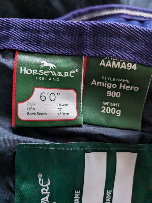 Horseware Amigo Hero 200g Größe 130 cm Gewaschen & Imprägniert, Horseware Ireland Amigo Hero 900, Daggi, Pferdedecken, Feuerthalen, Abbildung 5