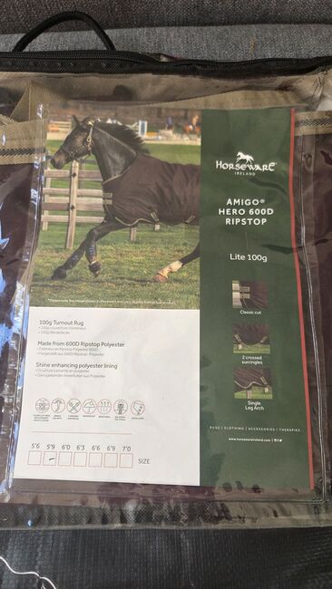 Pferdedecke Horseware Amigo Hero 600D Ripstop; Lite 100gr; 125, Horseware Amigo Amigo Hero Ripstop 600D Lite 100g, Claudia, Horse Blankets, Sheets & Coolers, Bad Tölz