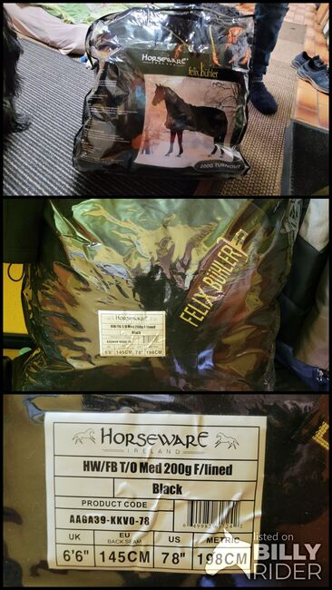 Horseware Turnout Decke Felix Bühler neu 145 cm, Horseware Outdoor 200g Turnout Felix Bühler, 145 cm, Hanne Brenner, Pferdedecken, Wachenheim, Abbildung 4