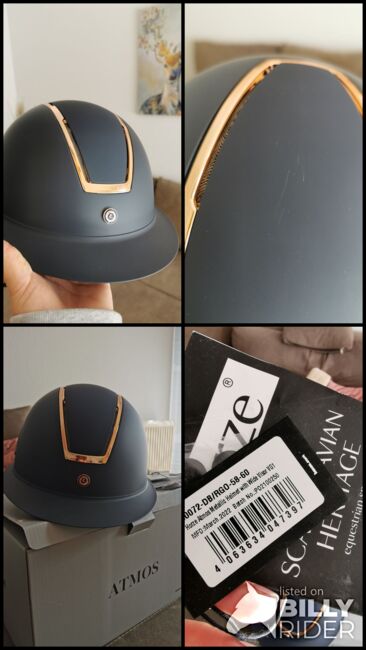 Horze Atmos metallic Reithelm navy/Rosegold 58-60, Horze Atmos , Christina, Riding Helmets, Machern, Image 5