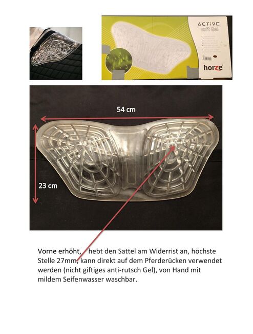 Horze Gel Pad vorne erhöht, Horze, Ute Helmcke , Saddle Accessories, Hollenstedt