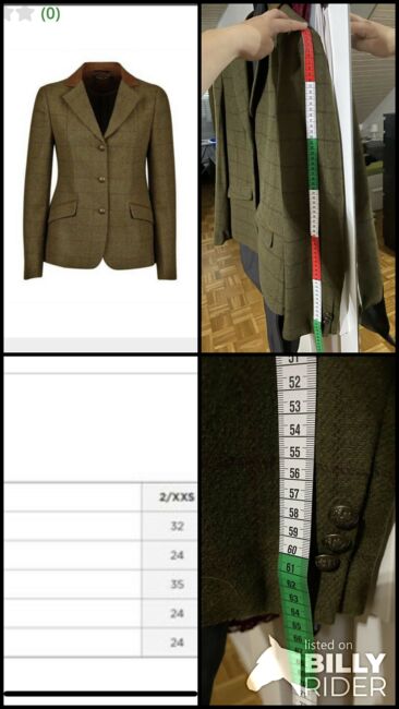 Jagd Hunter Turnier Jacket aus England 40 (L)Tweed grün braun, Dublin, Lisa K., Riding Jackets, Coats & Vests, Aalen, Image 6