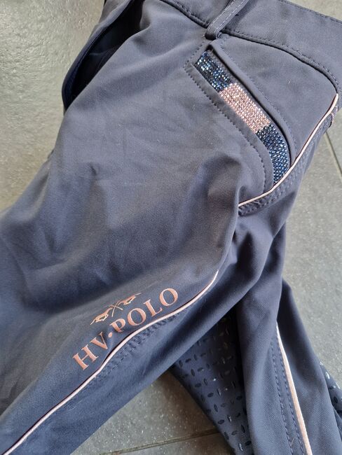 Hv polo gripreithose 36 S blau rosegold glitzer, Hv polo  Gripreithose , K. Werner, Reithosen, Westerwalsede, Abbildung 5