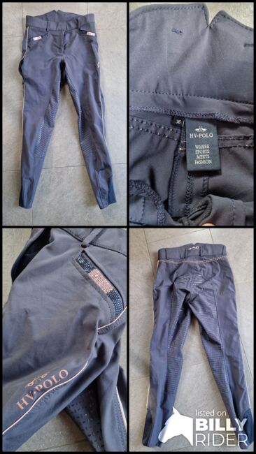 Hv polo gripreithose 36 S blau rosegold glitzer, Hv polo  Gripreithose , K. Werner, Reithosen, Westerwalsede, Abbildung 6