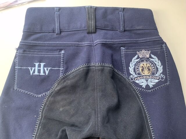 HV Polo Reithose gr. 36 Vollbesatz Blau Leder, HV Polo , Lisa K., Breeches & Jodhpurs, Essen