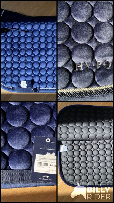 Hv Polo Schabracke neu Favouritas Velvet Samt Blau Navy Eskadron, Hv Polo, Marie Mewes, Dressage Pads, Teltow , Image 5