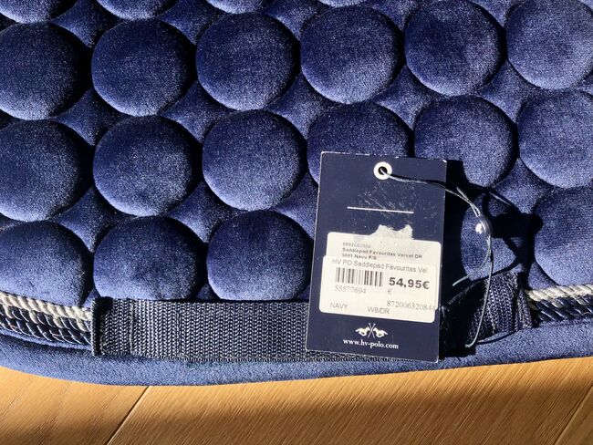 Hv Polo Schabracke neu Favouritas Velvet Samt Blau Navy Eskadron, Hv Polo, Marie Mewes, Dressage Pads, Teltow , Image 3