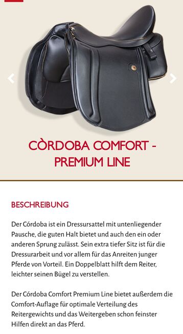 Ibero Cordoba Comfort 18 Zoll, Ibero Cordoba, Sandra, Dressage Saddle, Hamburg, Image 7