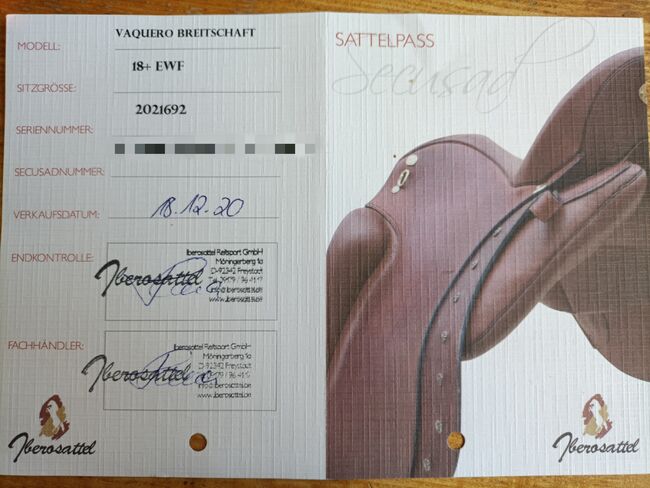 Iberosattel Vaquero Bereitschaft, Iberosattel  Vaquero Bereitschaft , Sandra Hüttinger , Baroque Saddle, Treuchtlingen, Image 19