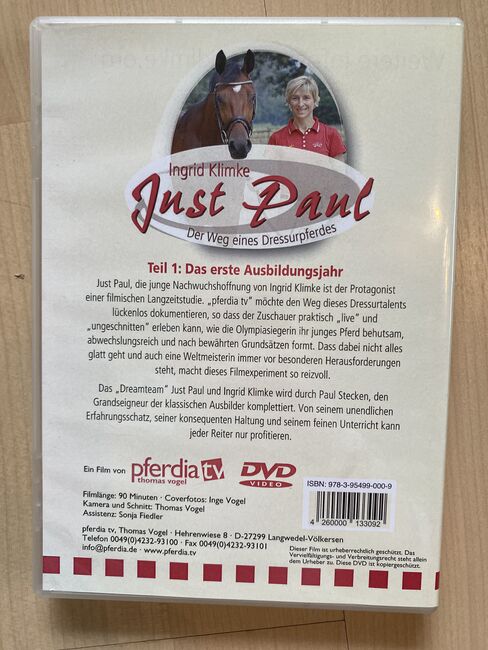 Ingrid Klimke DVD Just Paul Teil 1, Vanessa Voigt, Dvd i media, Haiger, Image 2