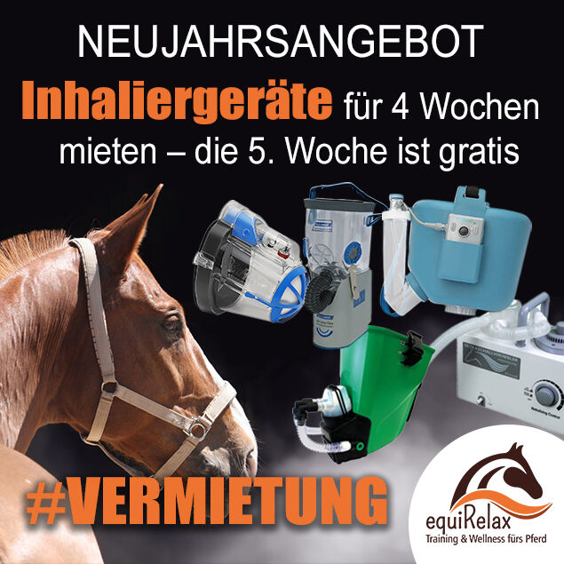 Inhalator Pferd mieten Inhalieren Flexineb E3 Sahoma AIR One Flex HARTWIG Free, equiRelax (equiRelax - Inhalation, Training und Wellness fürs Pferd), Therapy & Treatment, Wuppertal
