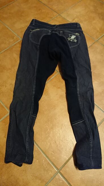 Jeansreithose Equilipre mit Volllederbesatz Größe 170, Sandra, Kinder-Reithosen, Knittlingen, Abbildung 3