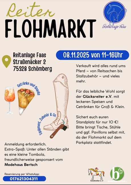 Reiterflohmarkt 🐴, Sabrina Sauer, Pchle targi, wyprzedaże magazynowe, targi & Co., Unterreichenbach