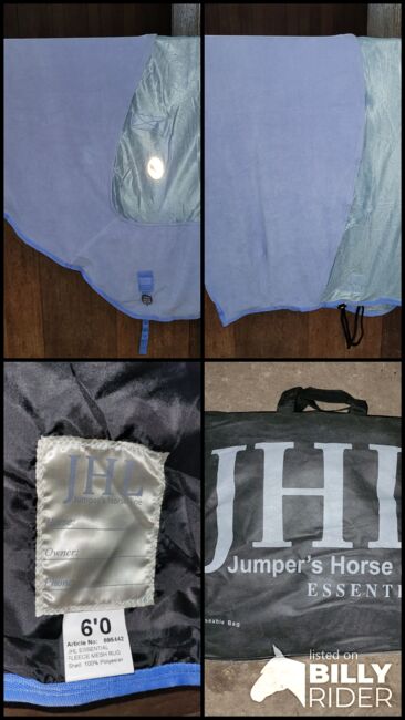 JHL Fleece Mesh Cooler 6ft, JHL Essential Fleece Mesh Cooler , Jane Packham, Derki dla konia, Folkington, Image 10