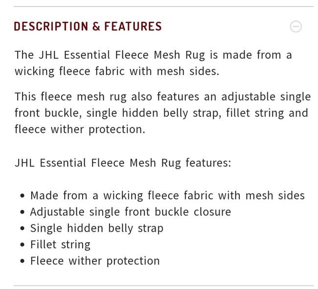 JHL Fleece Mesh Cooler 6ft, JHL Essential Fleece Mesh Cooler , Jane Packham, Pferdedecken, Folkington, Abbildung 7