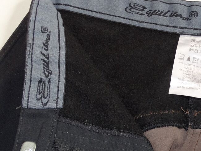 Jodhpur Thermoreithose 40 Schwarz Kunstleder-Voll-Besatz Braun Equilibre Winter-Reithose, Equilibre Thermoreithose, Anne, Breeches & Jodhpurs, Wahrenholz, Image 6