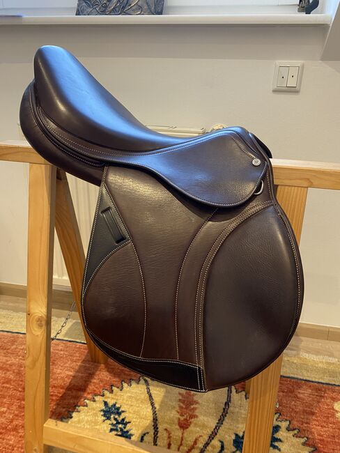 Springsattel Equiline EQ1 braun, Kopfeisen tauschbar, Equiline  EQ1, Daniela Grode , Jumping Saddle, Altenberge 