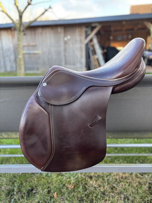 Springsattel PRG braun 17,5 sehr guter Zustand, Professional Riders Germany , Jessica Roos, Jumping Saddle, Untersiemau , Image 4