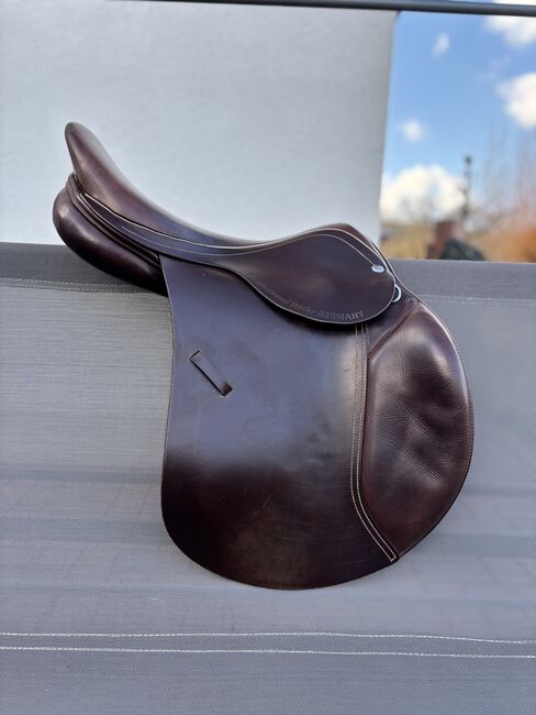 Springsattel PRG braun 17,5 sehr guter Zustand, Professional Riders Germany , Jessica Roos, Jumping Saddle, Untersiemau , Image 5