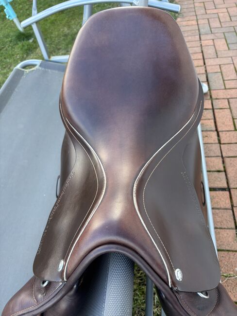 Springsattel PRG braun 17,5 sehr guter Zustand, Professional Riders Germany , Jessica Roos, Jumping Saddle, Untersiemau 