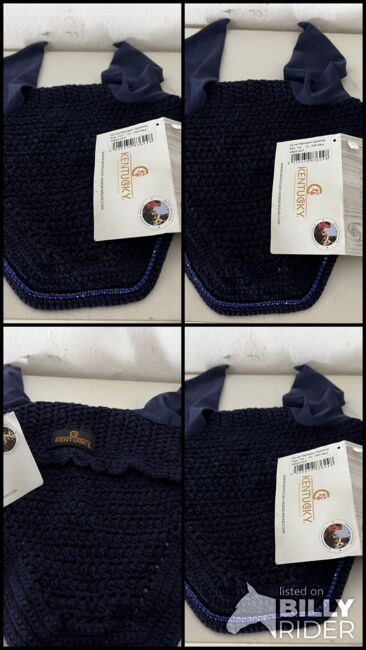 Kentucky Horsewear Dunkelblau Full Fliegenmütze Wellington Glitter Band, Kentucky, Tom, Fliegenschutz, Herne, Abbildung 10