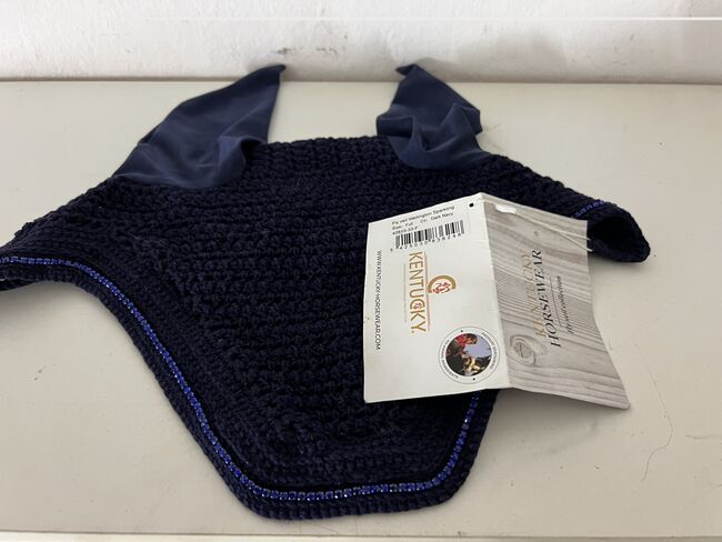 Kentucky Horsewear Dunkelblau Full Fliegenmütze Wellington Glitter Band, Kentucky, Timm, Fly & Insect Control, Herne