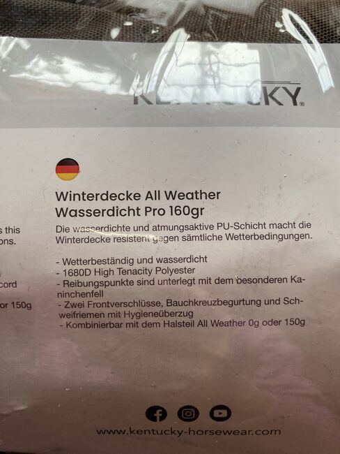 KENTUCKY Outdoordecke, 160 g, wasserdicht, braun, Kentucky Horseware OUTDOORDECKE 160G ALL WEATHER WATERPROOF PRO LIMITED EDITION, Adriana, Pferdedecken, Haus, Abbildung 2