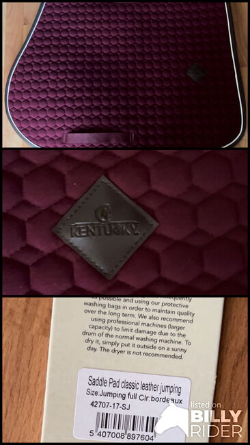 Kentucky Schabracke WB VS bordeaux, Kentucky Classic leather jumping , Carolin, Dressage Pads, Düren, Image 4