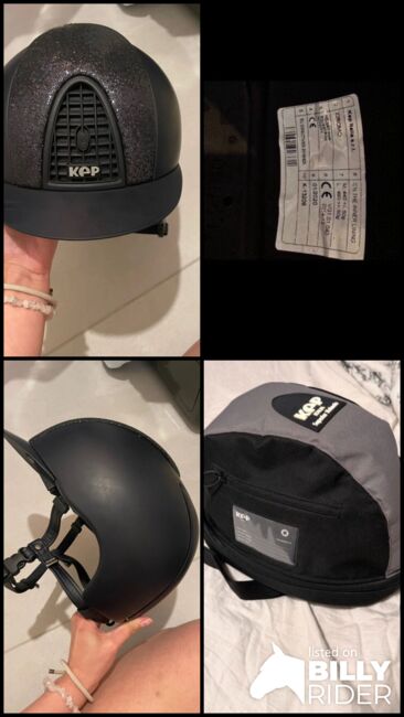 KEP Reithelm CROMO blau Glitzer, KEP CROMO TEXTILE BLUE GLITTER, Stefanie p, Riding Helmets, Elmshorn, Image 7