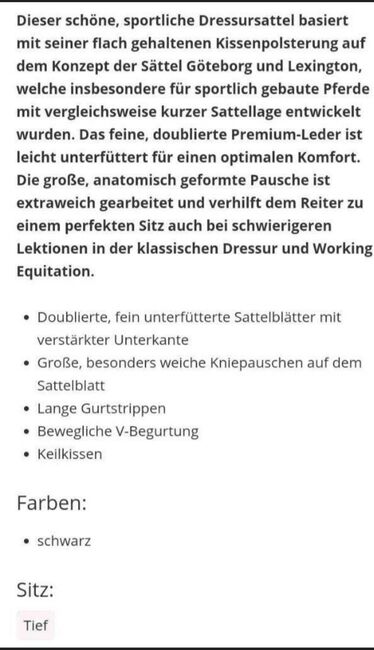 ⭐Kieffer - Neuwertiger Dressursattel Rotterdam in Größe 1⭐, Kieffer Rotterdam , Familie Rose, Dressursattel, Wrestedt, Abbildung 12