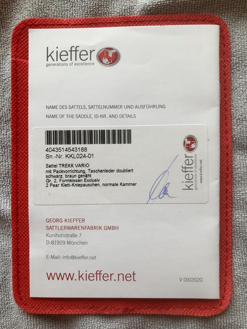 Kieffer Trekk Vario   Sattel  Trekkingsattel  Wanderreitsattel, Kieffer Trekk Vario, N. Bock, Wanderreitsattel, Buchdorf, Abbildung 2