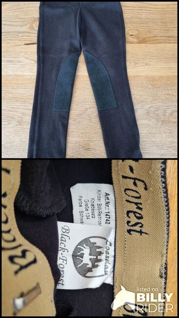 Kinder Reithose schwarz, Größe 134, Black Forest Junior, Ulla, Children's Breeches & Jodhpurs, Litzendorf, Image 3