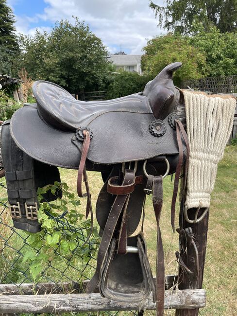 Kinder / Jugend Wester Sattel mit Gurt und Steigbügel, Marius, Western Saddle, Düren