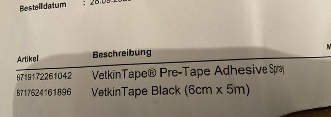Kinesiotape 3 Rollen schwarz plus Pre-Tape Klebespray Vetkin, Vetkin, Anke, Pflegeprodukte, Berlin, Abbildung 2