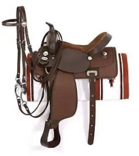 King Basic Synthetic Trail Saddle Package. 20”, King, Sarah, All Purpose Saddle, Milton