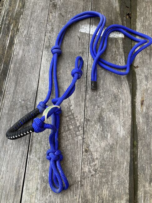 Knotenhalfter mit Glitzersteinen, USG Knotenhalfter zweifarbig mit Glitzersteinen , Andrea, Halters, Sasbach, Image 4