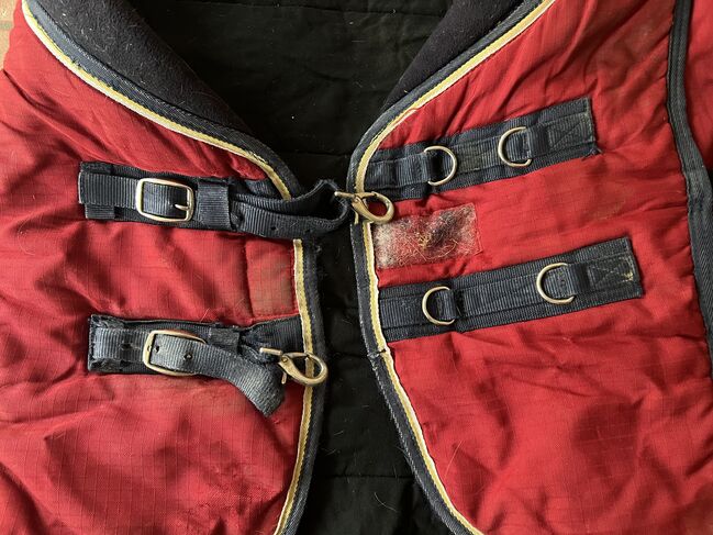 Decke / Stalldecke 400g 165cm, Fouganze  STABLE 400 "3" RED DARK BLUE, Berneiser, Derki dla konia, Elz, Image 3