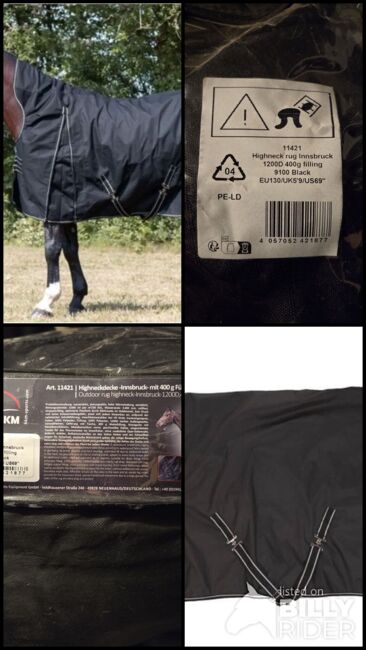 400gr Winterdecke 130cm "Neu", HKM Innsbruck, Jenny, Derki dla konia, Schweinfurt, Image 6