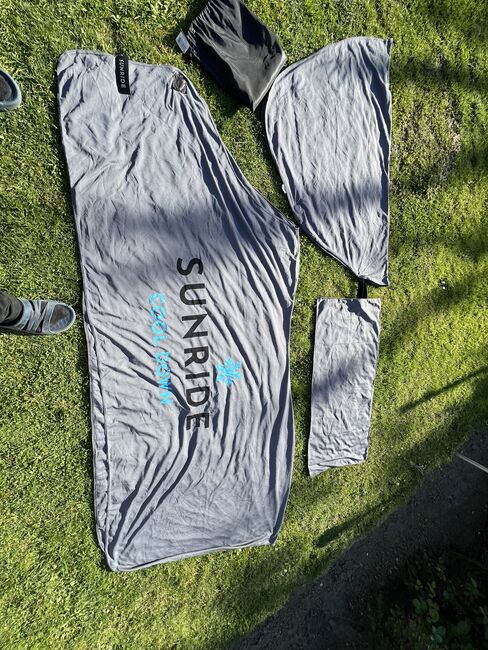 Kühldecke mit Halsteil und Tuch - Sunride Cool Down - Farbe Grau, Sun Ride Cool Down, Tom, Horse Blankets, Sheets & Coolers, Herne, Image 4