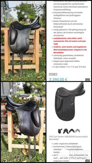 Kurzer Breiter Monoblatt Dressursattel Busse PDS Aberdeen 17", Busse PDS Aberdeen , Maresa, Dressage Saddle, Pfullingen, Image 11