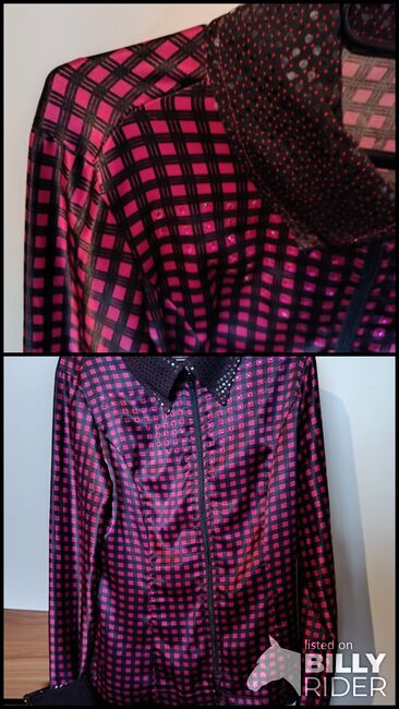 Showshirt/ Railshirt 38 pink schwarz Glitzer Western Turnier, U.b., Na zawody, Auerbach in der Oberpfalz, Image 3