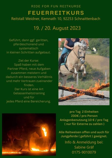 Feuer(reit)kurs Kemnath am Buchberg, RIDE FOR FUN, Sabine, Kursy i seminaria, Schnaittenbach