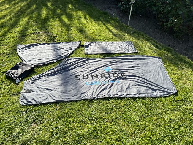 Kühldecke mit Halsteil und Tuch - Sunride Cool Down - Farbe Grau, Sun Ride Cool Down, Tom, Horse Blankets, Sheets & Coolers, Herne, Image 7