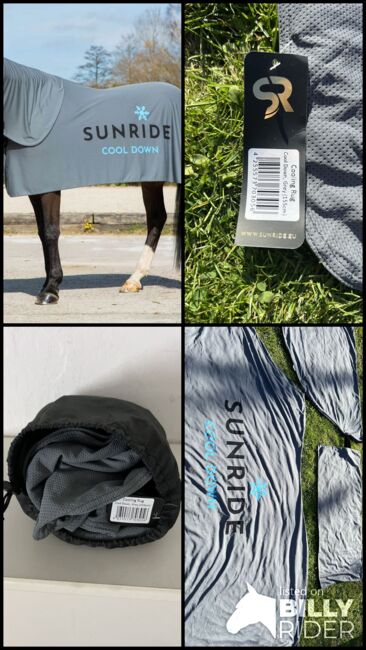 Kühldecke mit Halsteil und Tuch - Sunride Cool Down - Farbe Grau, Sun Ride Cool Down, Tom, Horse Blankets, Sheets & Coolers, Herne, Image 17