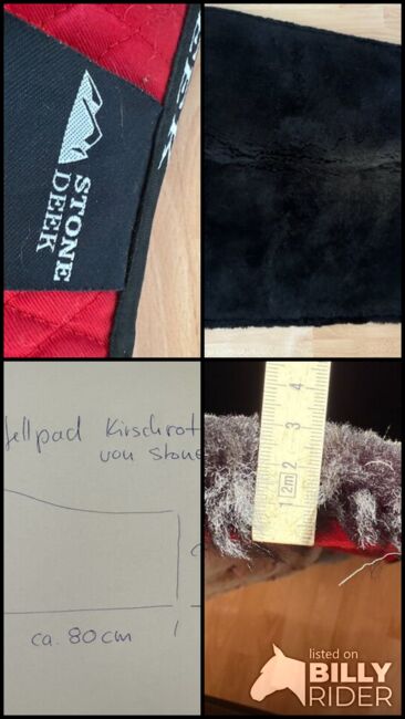 Lammfellpad von Stonedeek Kirschrot/schwarz, Stonedeek Lammfellpad, Myriam, Western Pads, Heilbronn, Image 8