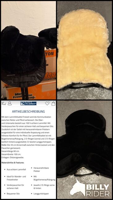 Lammfellsattel, SHOWMASTER Lammfellsattel Freizeit, Ronja , Andere Pads, Bobingen , Abbildung 7