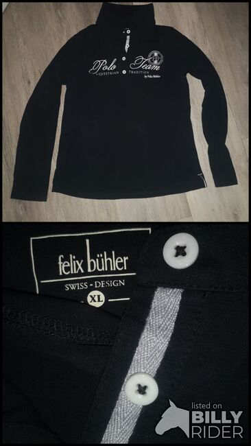 Langarm Poloshirt schwarz, Felix Bühler , Sandra , Oberteile, Butjadingen, Abbildung 3