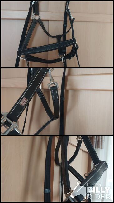 Lederhalfter elegant mit gurtzügel reithalfter, Powerhorse, Bitless Bridles, Ziemetshausen, Image 4